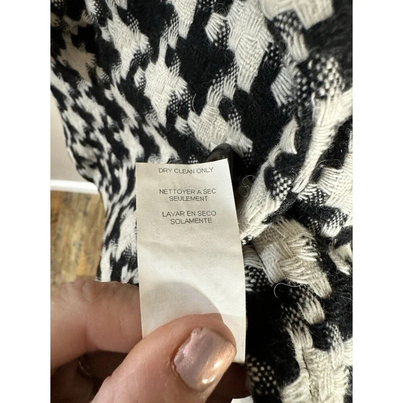 Karen Kane Wool Blend Houndstooth Cropped Coat Big Buttons size S - Picture 4 of 8